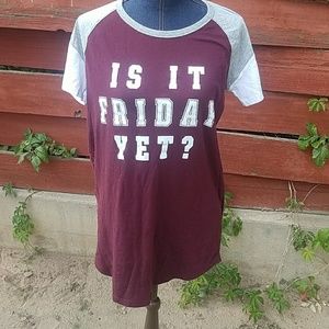 Pink Is it Friday pajama shirt